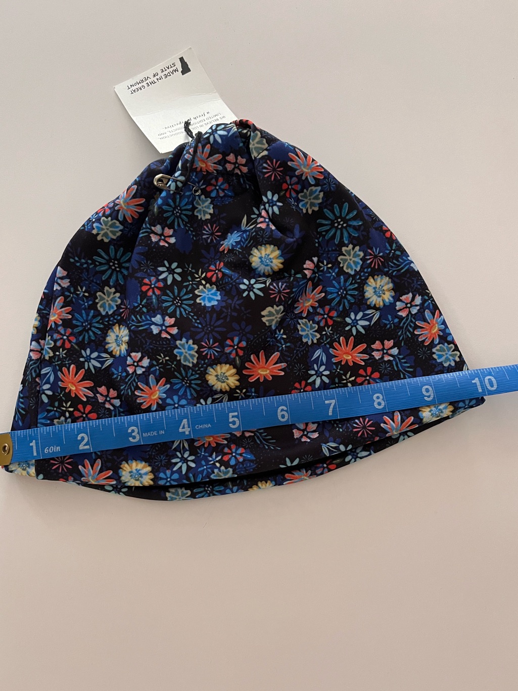 Nwt Skida Alpine Fleece Lined Hat, Blue Floral Beanie - Adult S/M — image 5 of 6